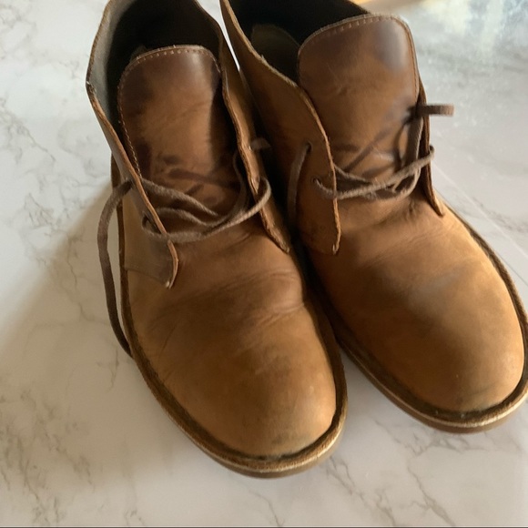 Men Clarks brown leather desert boots 10m main image 8